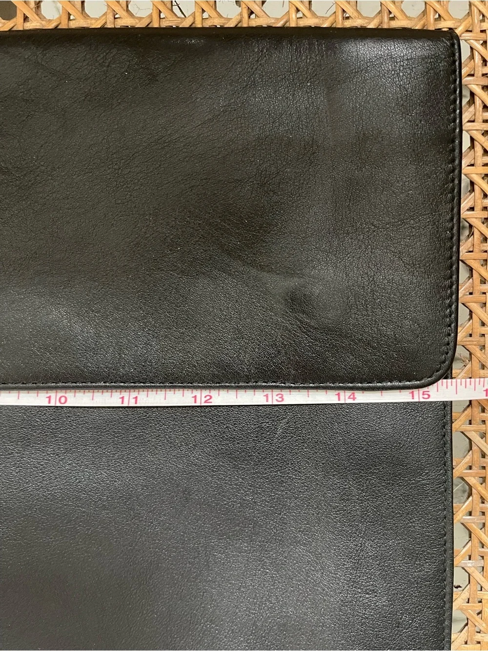 T. Anthony Black Leather Portfolio/Document sleeve